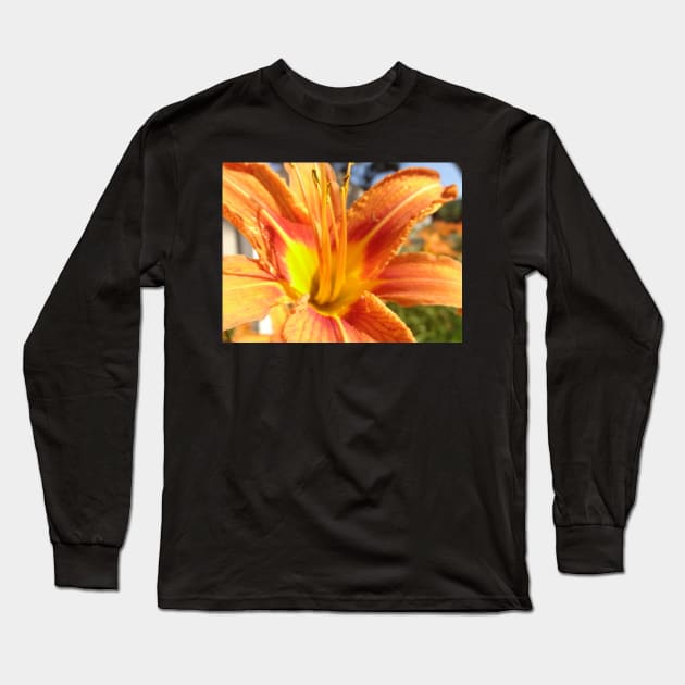 Beautiful photograph of orange flower Long Sleeve T-Shirt by Annalisseart24